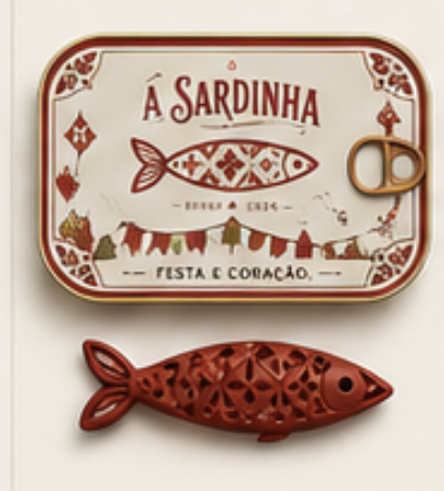 Lata colecionável Sardinha Santos Populares
